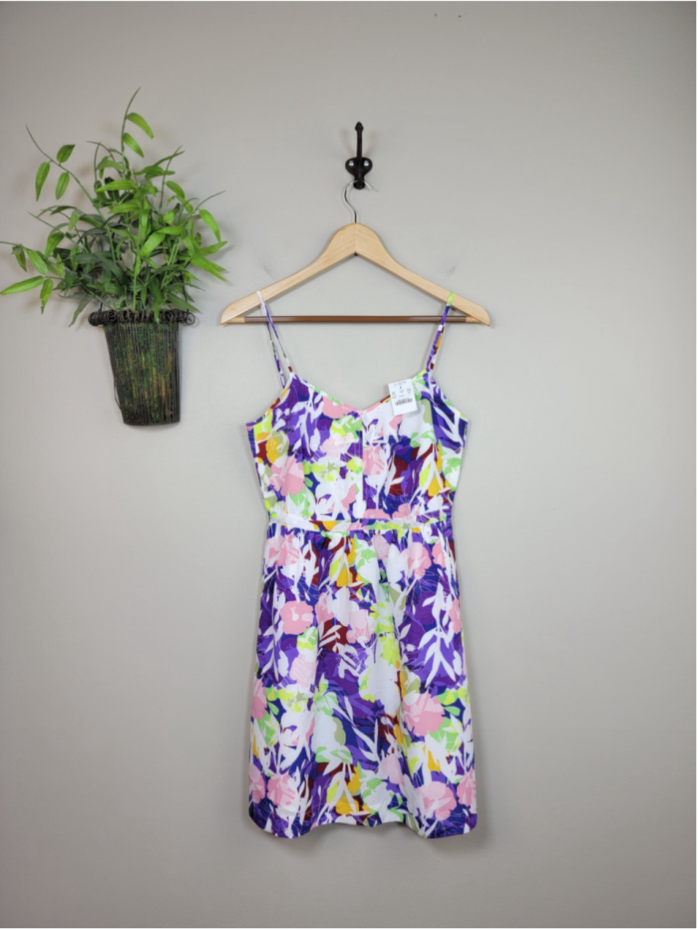 NEW J. Crew 2 Seaside Cami Floral Mini Sundress Dress Sleeveless Side Pockets